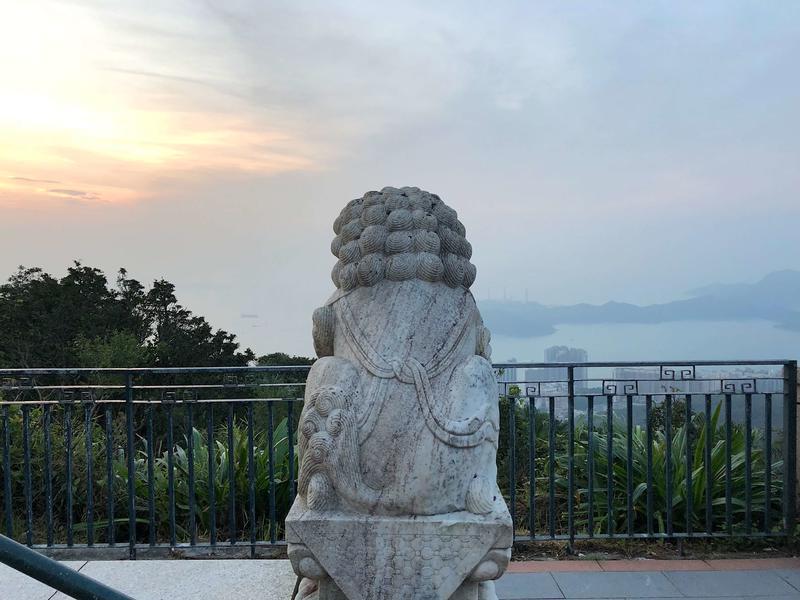 Statue overlooking the sea, called Everything the Light Touches